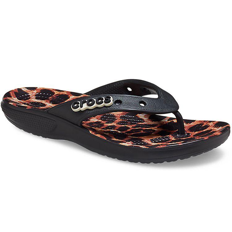 Crocs Classic Animal Print Flip Flops Unisex Footwear Leopard-Print 207872-0CU