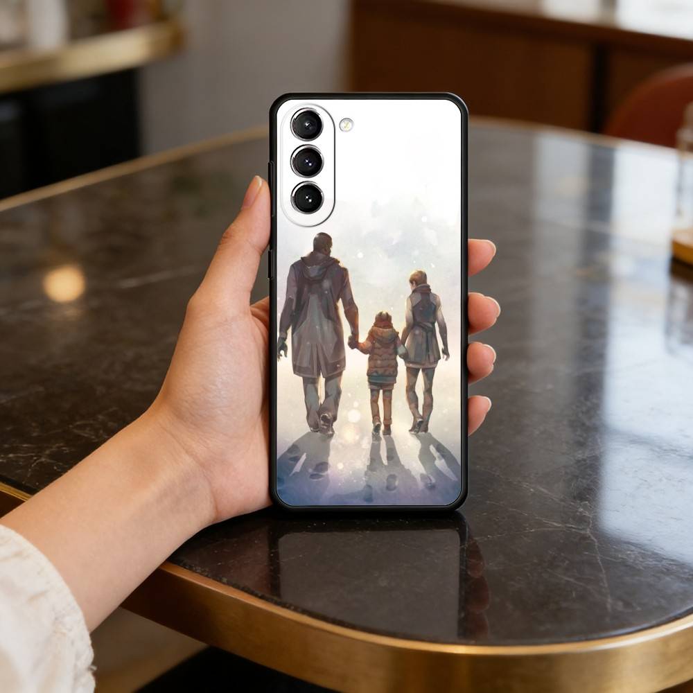 D-Detroit Become-Human Phone Case For Samsung S25,24,23,22,30,21,10,9,Ultra,Plus,Lite,FE,4,5 G Soft Black Case