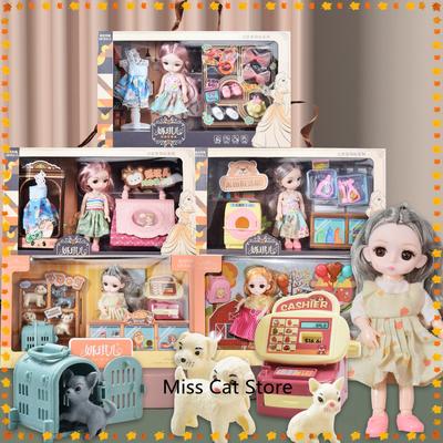 Moda 16 cm zestaw lalek bjd ruchome stawy lalka element ubioru dziewczyna zagraj w zabawka domowa prezent urodzinowy zestaw mebli do domu dla dzieci