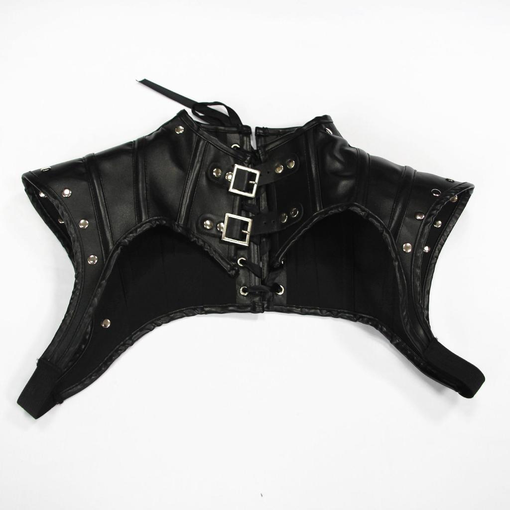 2019 Gothic Punk Choker Knight Leather Bodycon Shawl - K001