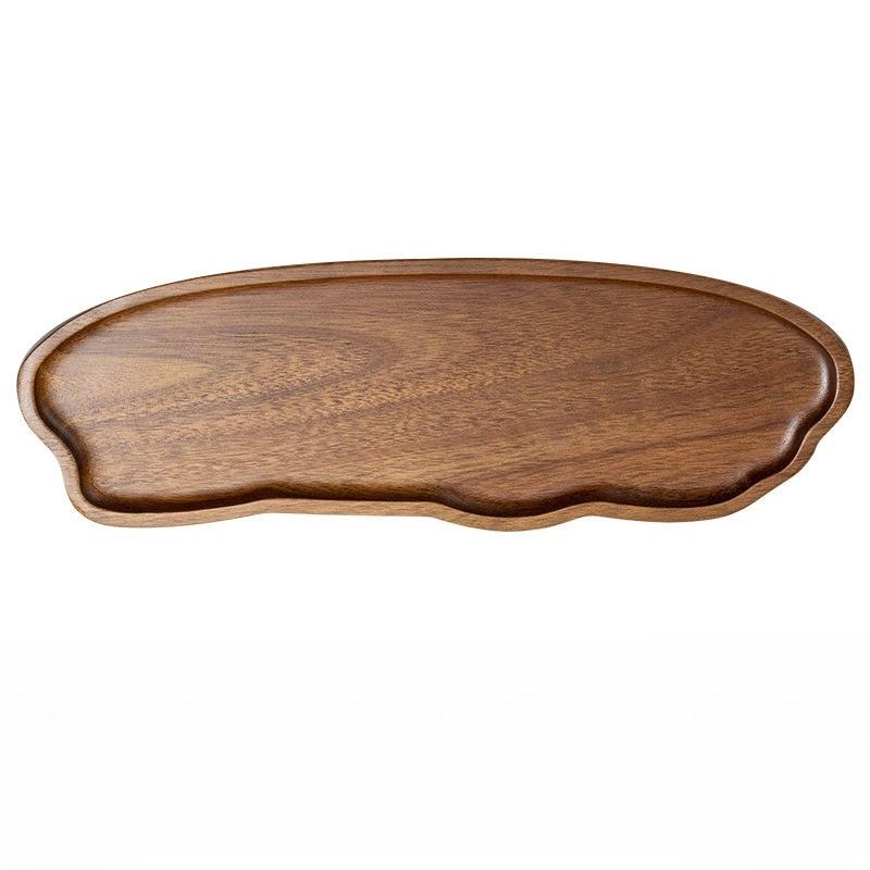 Wooden Tea Coffee Tray Japanese Style Fruit Dessert Candy Plate Wood Decorative Bread Snack Cake Food Dish Trays Tableware