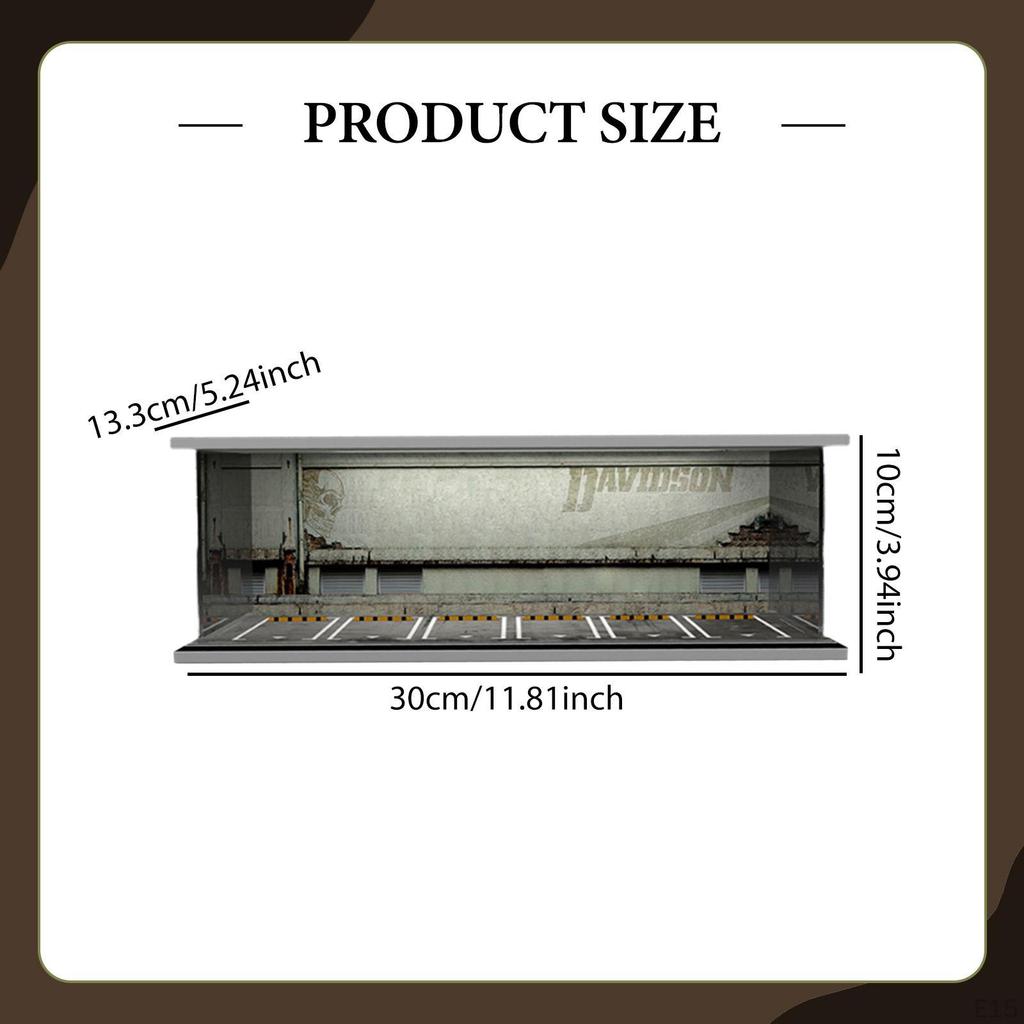 1/64 Model Car Display Case Diorama Decorative Scenario Toy Storage Box Showcase Organizer for