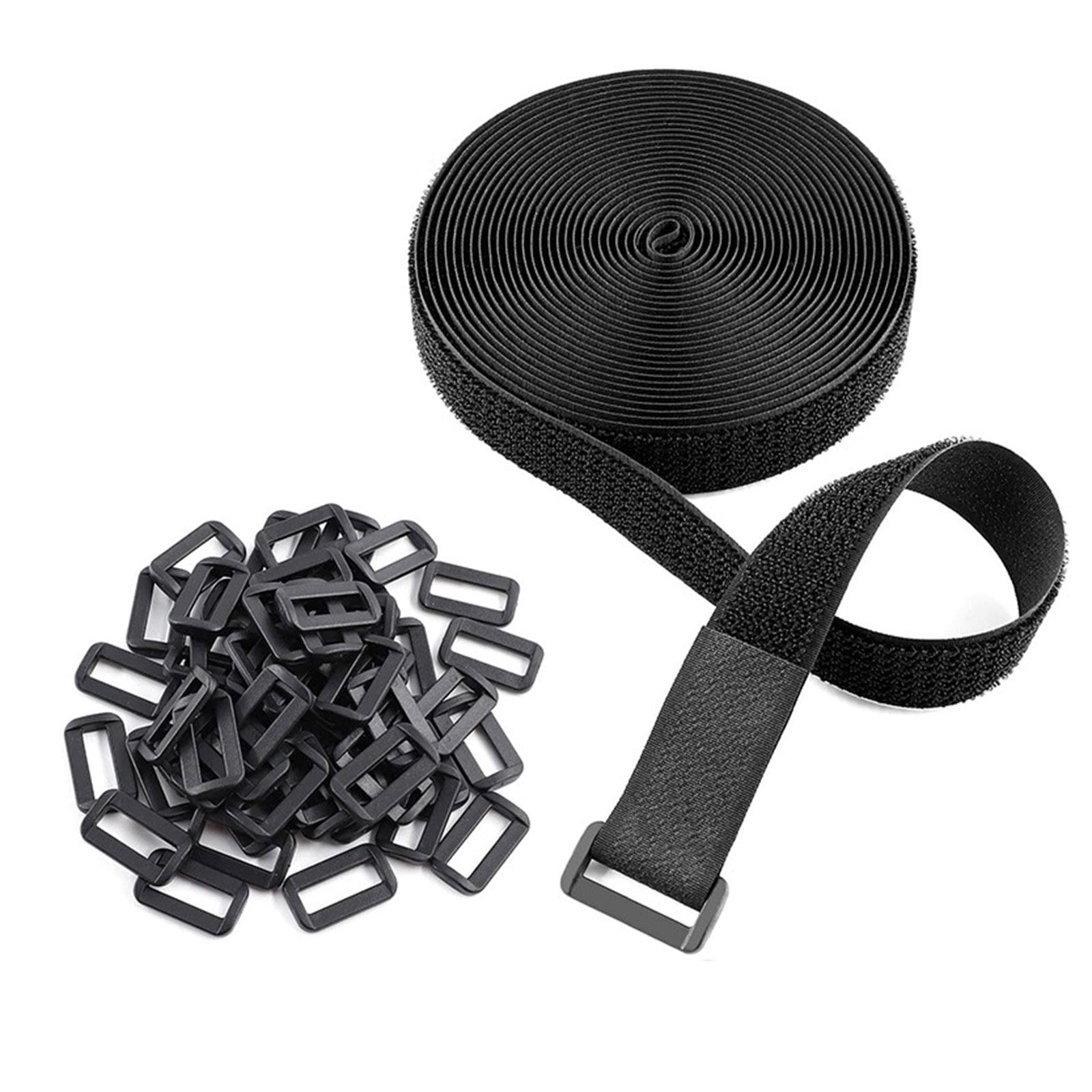 

Ремінець шириною 2 см із гачком і петлею з пряжками 25/50 звільняє відрізану довжину гачком і петлею для кабелю для кабелю 5