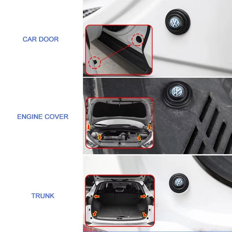 2026 Hot For Volkswagen VW 8Pcs Car Door Absorber Shockproof Anti Noise Pad Buffer Gasket For VW GTI Polo Golf Passat Tiguan Art