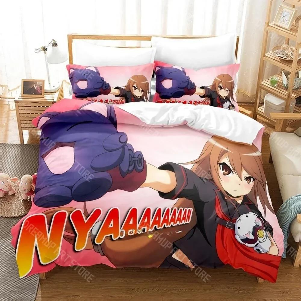 3D Print Ookami-san To Shichinin No Nakama-tachi Bedding Set Single Twin Full Queen King Size Bed Set Adult Kid Bedroom Duvet