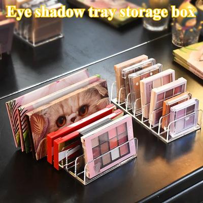 Transparenter Make-up-Organizer mit 7 Fächern für Lidschattenpalette und Kosmetik, Aufbewahrungsbox für Schminktisch und Badezimmerarbeitsplatte
