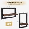 Floating Shelves for Wall, Modern Farmhouse Wall Shelves Decor Set of 4,Wall Mounted Rustic Wood Shelves for Wall Decor and Small Plants,Living Room