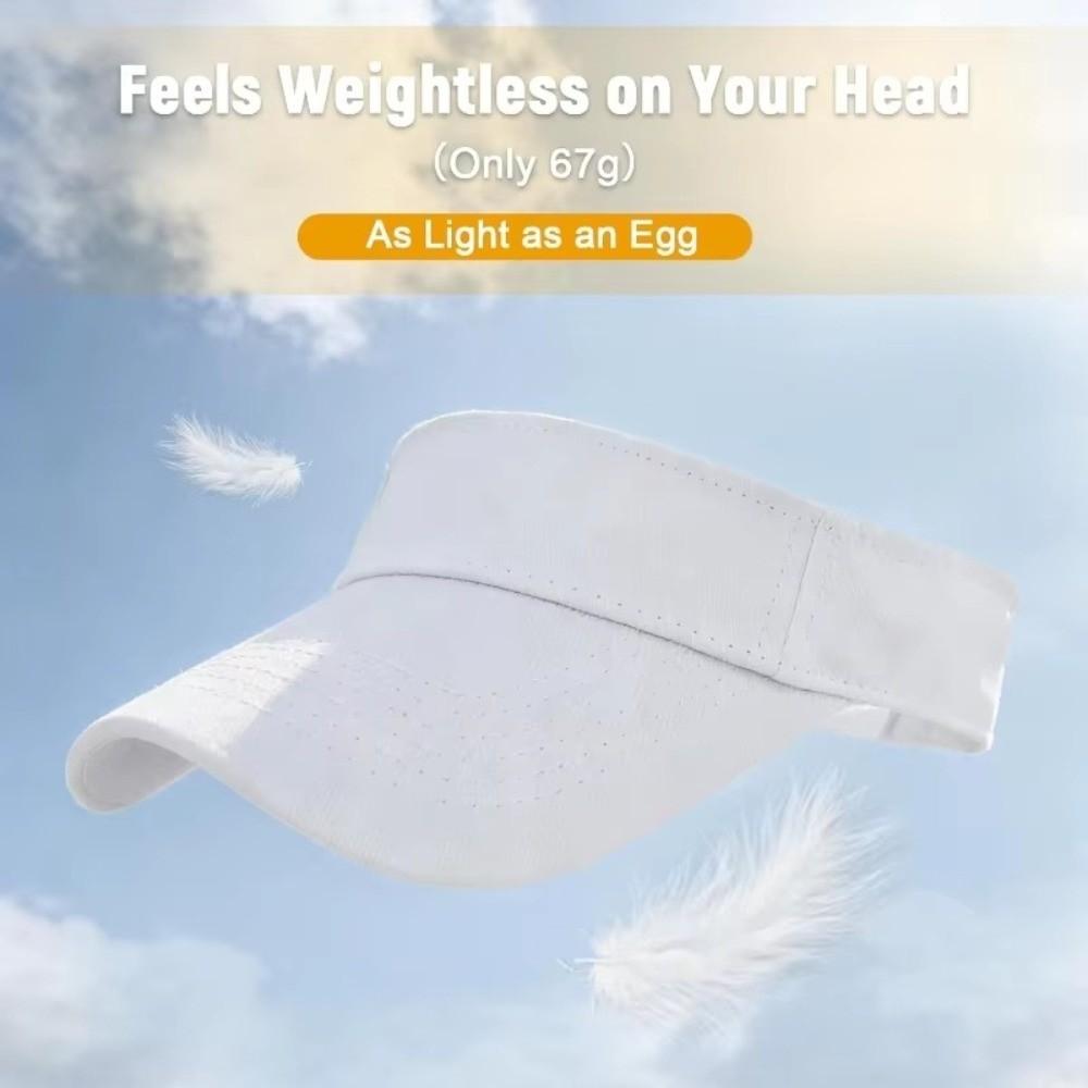 Cappello Sportivo Esterno ad Asciugatura Rapida Visiera Sportiva in Cotone Visiera Regolabile Corsa Golf Tennis Pickleball