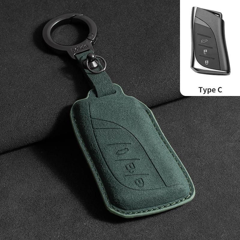 Interior Mouldings Leather Car Key Case For Lexus NX GS RX IS ES GX LX RC 200 250 350 LS 450H 300H 2017 2018 2019 2020 Suede Key