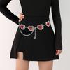 Women's Sexy Oil-Drip Heart Shaped Waist Chain Y2K Gothic Punk Waistband