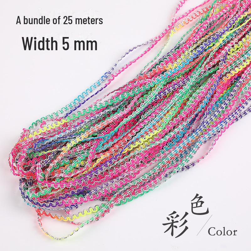 5mm Złota i Srebrna Koronka Falista na Akcesoria Odzieżowe DIY