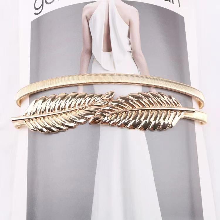 Metal Spring Waist Chain Women's Simple Temperament Slim Belt Sweater Dress Accessories Versatile