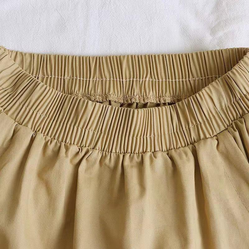 Skirt for Women Casual Versatile Solid Color Elastic High Waist Long LooseTrousers Stretchy Slim Skirt