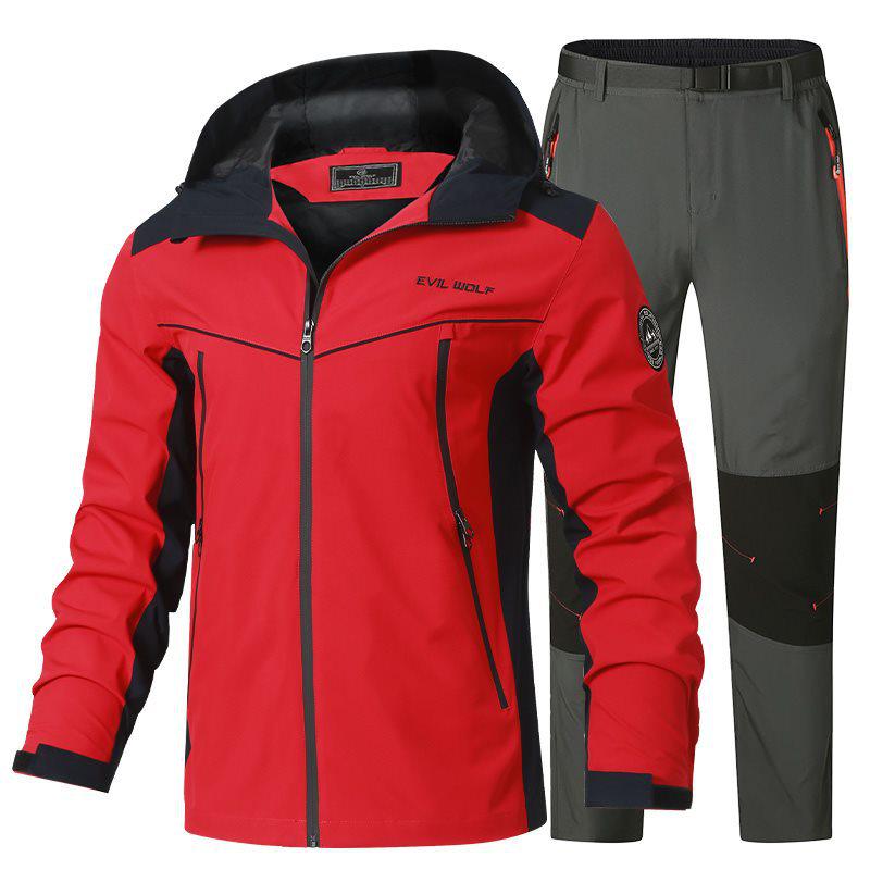Trendiges Herren Frühjahr/Herbst Jacken- und Hosen-Set: Lässig, Vielseitig, Sportlich, Outdoor-Mode