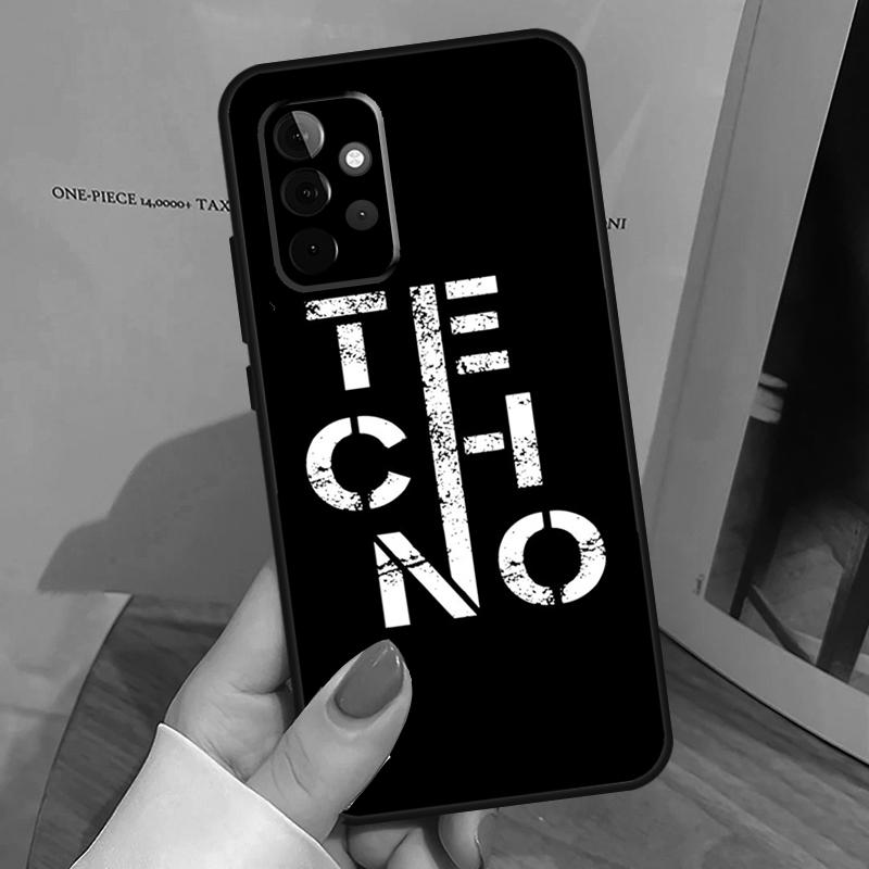 Techno Music For Samsung Galaxy A53 A33 A13 A23 A15 A25 A35 A55 A51 A71 A12 A32 A52 A14 A34 A54 Case