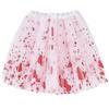 Polyester Halloween Blood Stain Half Skirt With Mesh And Tutu Features