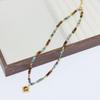 Tiger Eye & Titanium Steel Clavicle Necklace: Fashionable, Unique Design with Natural Stone Beads for Women