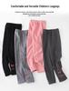 1W Girls' Fleece-Lined Warm Leggings - Autumn/Winter Style, Small & Medium Sizes, One-Piece Outerwear Pants