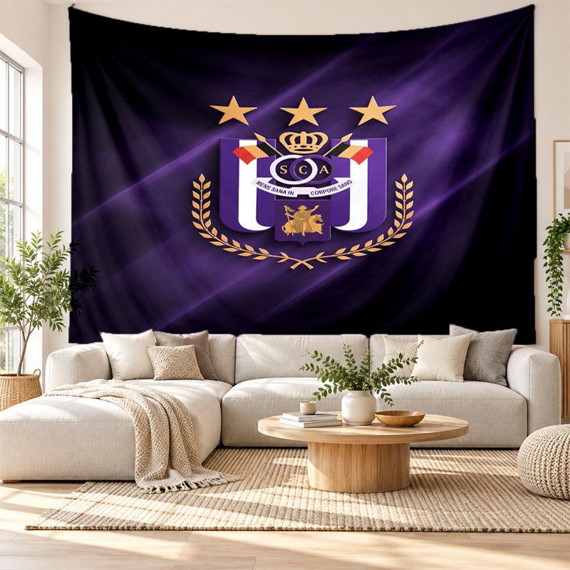 Anderlecht FC Wall Tapestry, Soft Fabric Wall Hanging, Decorative Backdrop For Bedroom Home Wall Art