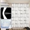 LIEI PEVA Punch-Free Shower Curtain Set