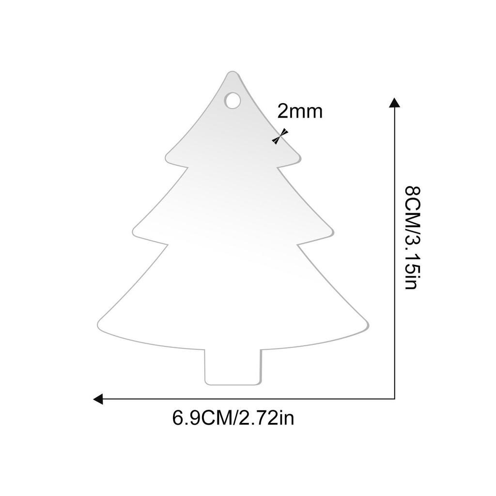 Cross-border Christmas Snowflake Acrylic Ornament with Hole