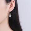 New Women Earring Pendant 925 Silver Heart -Shaped Four Prong Moissanite A Pair Ear Studs Piercing Hoops Earrings Jewelry Gift