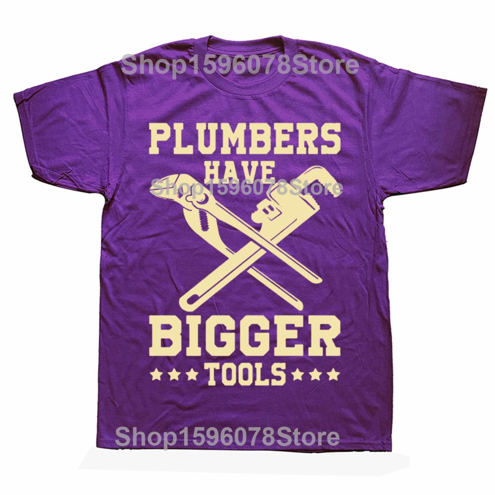 

Funny Plumber Job Graphic Tshirts Men Womens Fashion Casual Tshirt 100 Cotton Loose Oversized T Shirt 4XL