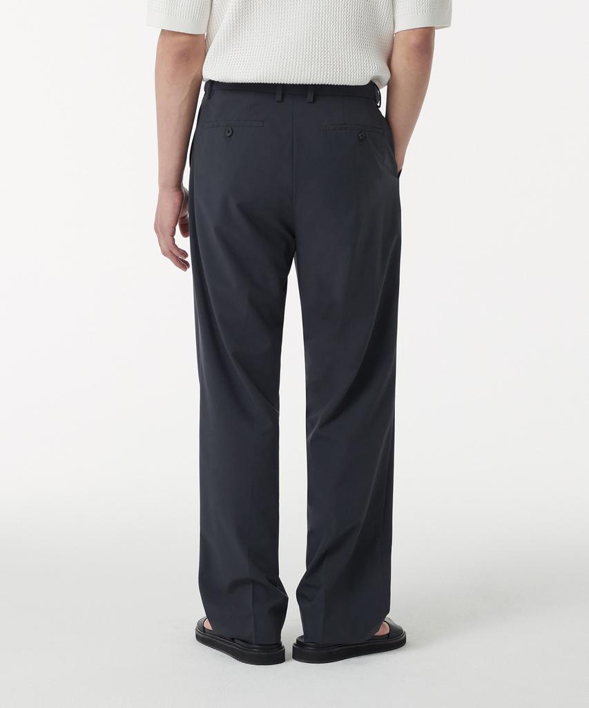 MUSINSA STANDARD [Cooltandard] Wide Hidden Banding Slacks [Iron Gray]