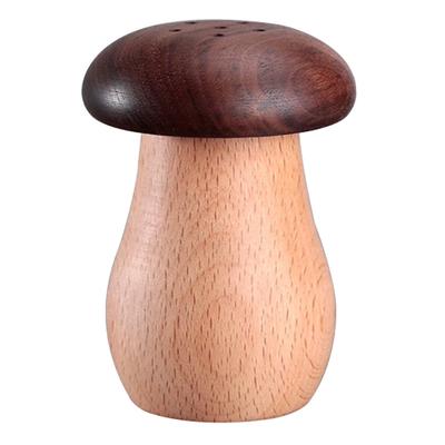 Mushroom Shaped Toothpick Container Wood Toothpick Holder Box Home Decoration for Tabletop