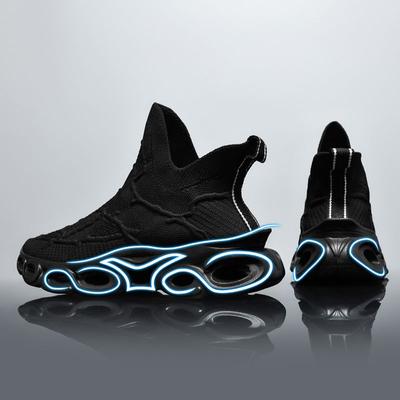 Herrenschuhe Frühling und Sommer Neue Sneaker Mesh Lässig Atmungsaktiv Geruchshemmend Socken Schuhe Laufen Sport Alte Papa Schuhe
