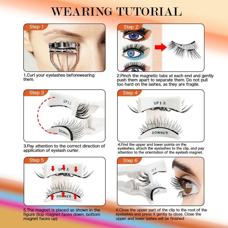 Lashie - geschwungen, magnetisch, klebefrei, Multipack, künstliche Wimpern