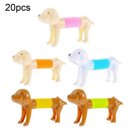 5/10/15/20 ks Teleskopická trubička pro úlevu od stresu Hračka pes jezevčík Flexibilní trubička Fidget hračka Kroucení Protahování Senzorická trubička Party drobnosti