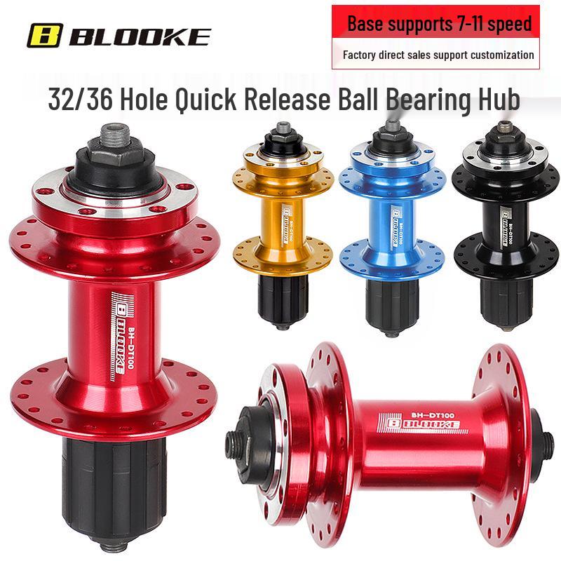 BLOOKE Mountainbike Schnellspannnabe, 32/36 Loch, Sechs-Schrauben Scheibenbremse, 7-10 Speed Achse