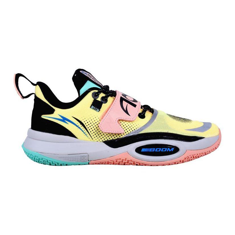 LiNing All City 10 V2 Shock Absorption Non-Slip Low-Top Basketball Shoes Kids Basketball Shoes Yellow Orange ABPS035-4