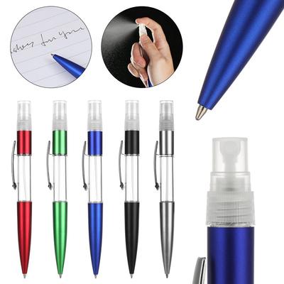 Mini outils d'écriture, papeterie, stylo à bille, désinfectant, voyage, flacon de parfum, vaporisateur, stylo gel