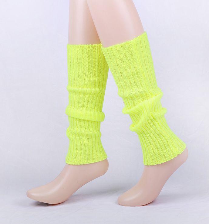 Weiße Gestrickte Beinwärmer - Japanischer Y2K Lolita Stil für Damen, Herbst- & Wintermode