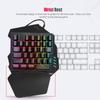 HXSJ Single Hand Membrane Keycap Gaming Keyboard 35 Keys Single Hand Keypad with FN Keys