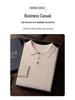 2025 Autumn/Winter Men's Solid Color Cashmere Polo Neck Knitwear, Soft & Fluffy Long Sleeve