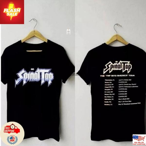 HOT!! Vintage Spinal Tap Tour Band Music T-Shirt Unisex Gift for Fans S-5XL Unisex T-Shirt L