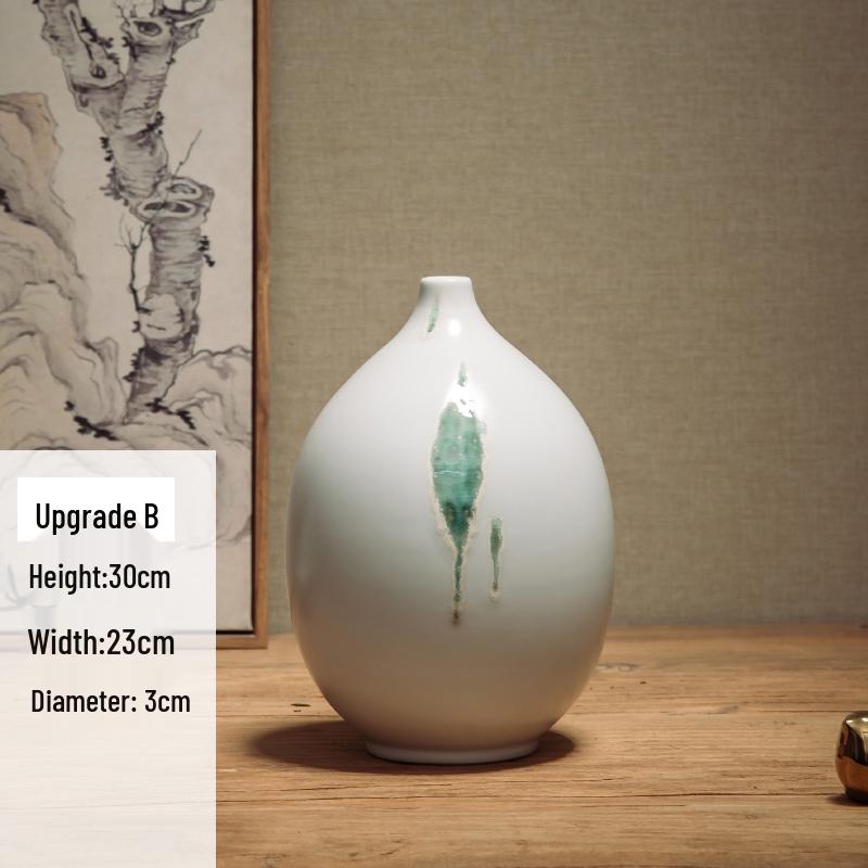 Zen Dried Flowers Vase Ornament for Dining Table, Entrance Hall, Living Room, or TV Cabinet