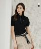 DUVIK Women'S Zip-Up Puff Sleeve Y-Collar Short Sleeve T-Shirt Dd2Wts106