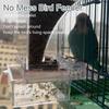 Automatic No Mess Bird Cage Feeder,Acrylic Transparent Parrot Seed Feeders With Perch Parakeet Food Container Cage Accessories