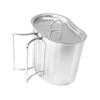 Camping Cup with Lid & Folding Handle 700ml Outdoor Cup Water Coffee Mug Light weight Portable Cookware for Camping