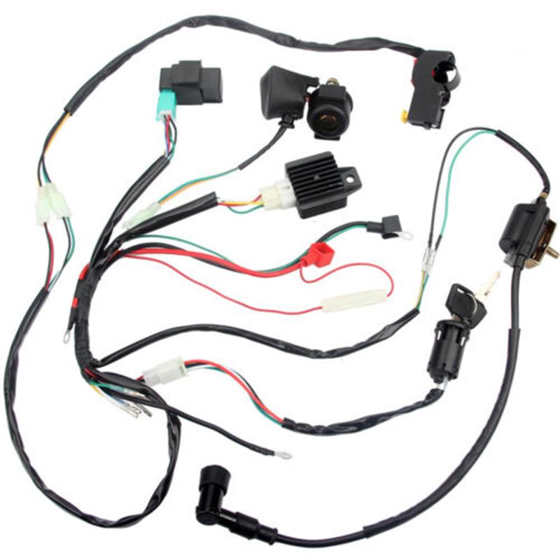 50 70 90 110CC CDI Cablaggio Assemblaggio Kit Cablaggio ATV Avviamento Elettrico Quad CDI Cablaggio Assemblaggio Cablaggio Set Interruttore di Accensione