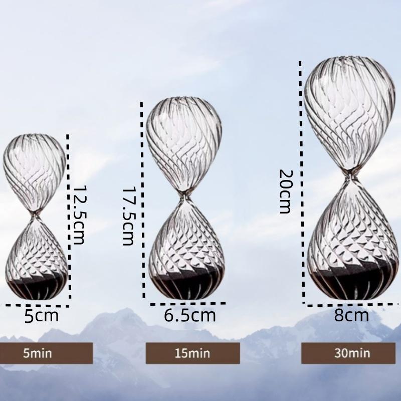 Reloj de arena de vidrio hecho a mano de 5, 15 y 30 minutos con