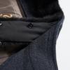 Men's Winter Wool Coat with Mink Fur Collar and Down Liner