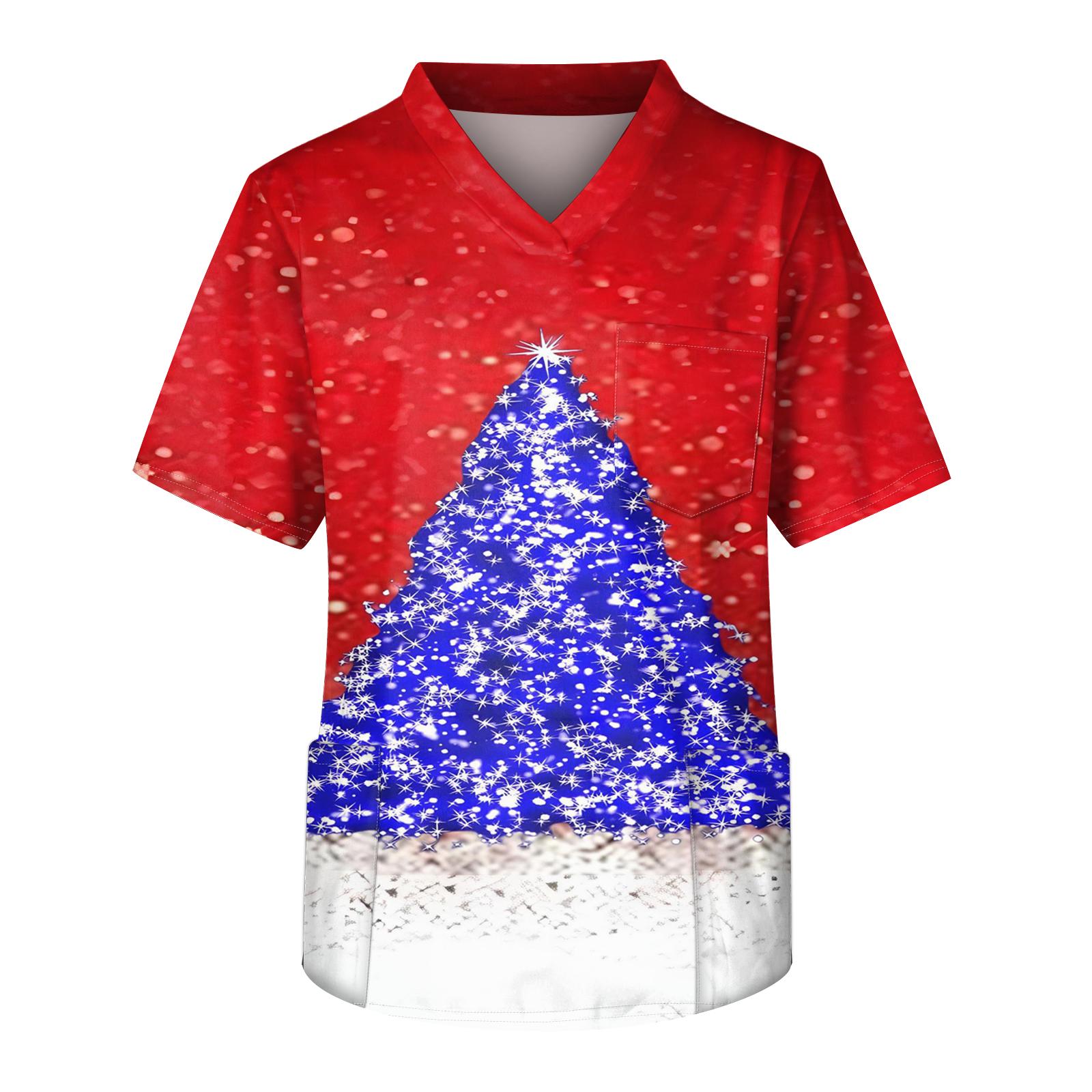 

Мужская рабочая блузка с короткими рукавами и v-образным вырезом с принтом, топ с нагрудным карманом L синий