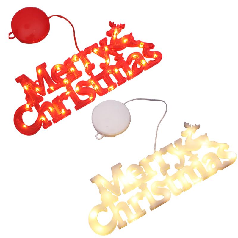 

С Рождеством светодиодный светильник с надписью, супер яркий, на батарейках, современная мода, подвесные светильники для