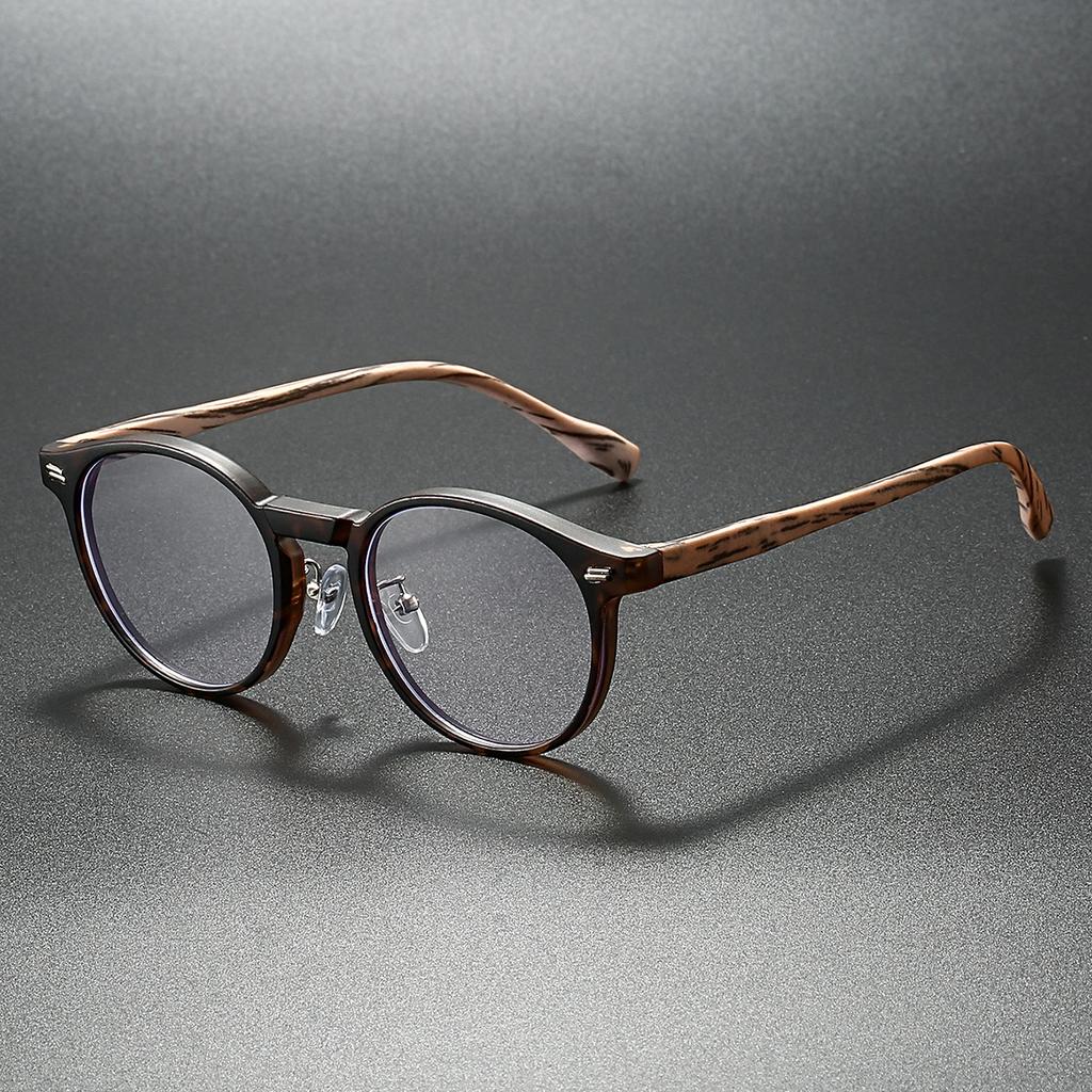 KAMMPT Vintage Round Glasses Fashion Retro Blue Light Blocking Eyeglasses Trendy Stylish Design Candy Color Rim Optical Frames