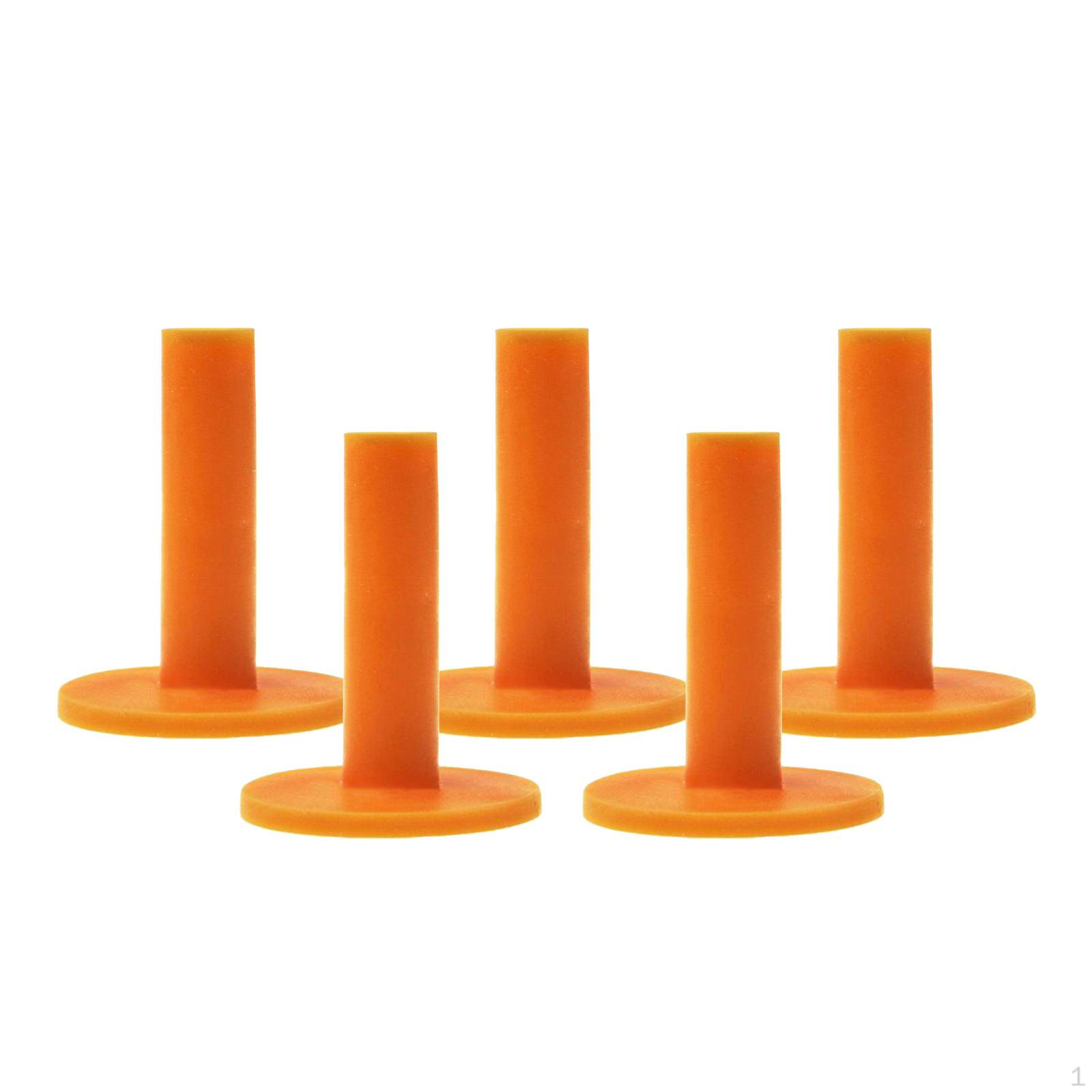 Rubber Golf Tee Set for Practice And Driving Range - Pack of 5 58mm